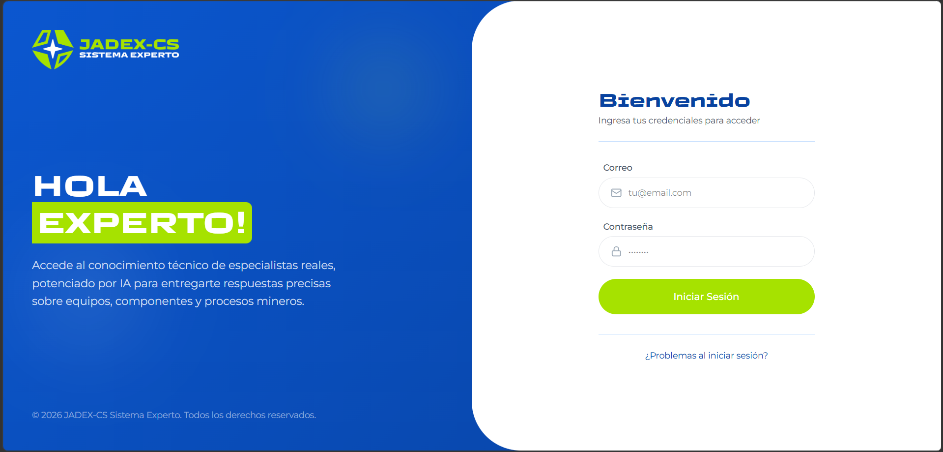 Login Sistema Experto